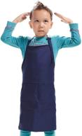 kid apron with adjustable strap, 2 pockets – ideal for painting, cooking & crafts, unisex (ages 8-12) логотип