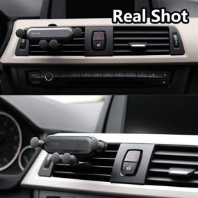 img 1 attached to Versatile Car Cell Phone Holder: Air Vent & Outlet Mount for iPhone XR, XS MAX, 7Plus, 8Plus, Samsung Galaxy S10, S9