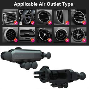 img 2 attached to Versatile Car Cell Phone Holder: Air Vent & Outlet Mount for iPhone XR, XS MAX, 7Plus, 8Plus, Samsung Galaxy S10, S9