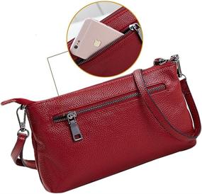 img 1 attached to 👜 Lecxci Womens Leather Crossbody Zipper: Stylish Handbags & Wallets Combo for Women