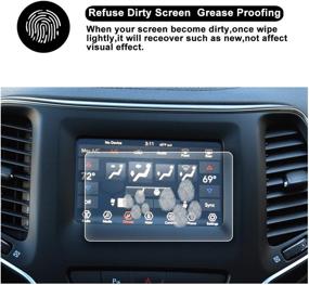 img 1 attached to 🔍 R RUIYA Display Navigation Screen Protector for 2019 Grand Cherokee Uconnect | HD Clear Tempered Glass Shield | Scratch-Resistant & Ultra HD Clarity | 7-Inch