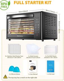 img 2 attached to Elechomes 8-Tray Commercial Food Dehydrator Machine with Free Accessories - 4 Presets for Fruit Meat Beef Jerky Herbs Vegetables, Timer Temperature Control, 50 PDF Recipes, BPA Free