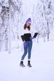 img 3 attached to ❄️ Stay Cozy This Winter with Polar Wear Girls & Teens Winter Knit Beanie Hat and Glove Set: Perfect Cold Weather Accessories!