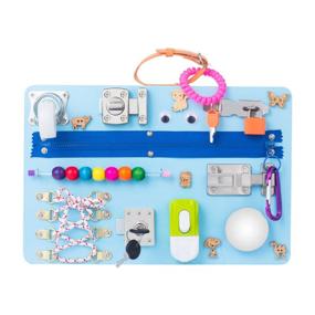 img 4 attached to 🔓 Montessori Busyboard: Unlocking Fun with Sensory, Study, and Activity Boards - 12-60 Month Age Range