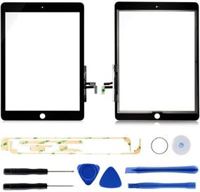 img 4 attached to High-Quality Black Touch Screen Tablet Computer Replacement Screens for iPad Air Generation A1474 A1475(Black) - Complete with 7 Handy Tools and Professional Adhesive by Tongyin