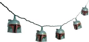 img 3 attached to Kurt Adler Boba Fett Helmet Light Set with 10 Lights - STAR WARS