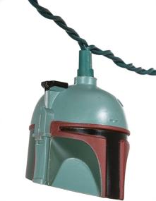 img 1 attached to Kurt Adler Boba Fett Helmet Light Set with 10 Lights - STAR WARS