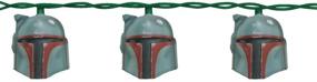 img 4 attached to Kurt Adler Boba Fett Helmet Light Set with 10 Lights - STAR WARS