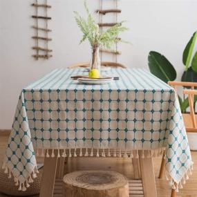 img 4 attached to Lamberia Rectangle Tablecloths - Heavyweight Decorative Table Coverings