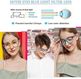 img 2 attached to 👓 Hoyee Blue Light Blocking Gaming Glasses for Women and Men - Computer Eye Protection Glasses