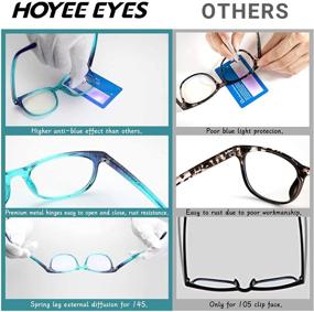 img 1 attached to 👓 Hoyee Blue Light Blocking Gaming Glasses for Women and Men - Computer Eye Protection Glasses