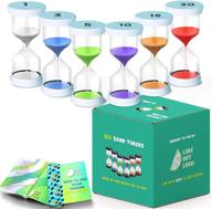 ⏳ enhance time management and fun with activated self pack of 6 sand timer for kids - 1/3/5/10/15/30 timer ideal for games, cooking, and home decoration logo