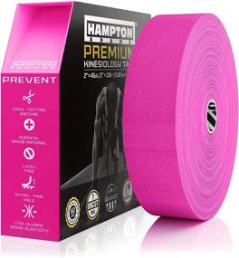 img 4 attached to 🩺 135 Feet Waterproof Kinesiology Tape Roll for Sports Therapy - Knee, Muscle, Wrist, Shoulder, Back Support - Premium Therapeutic Elastic Cotton - Hypoallergenic - Pink