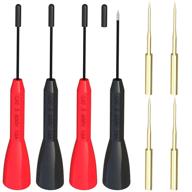 🔌 4pcs goupchn test probe set: non-destructive back probes 600v/10a + gold-plated precision sharp probes 2mm for electrical testing with multimeter leads logo