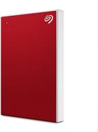 seagate one touch portable external hard drive (1tb, red) логотип
