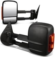 π₯ high-performance dna motoring twm-003-t888-bk-am powered heated towing side mirrors with amber turn signal - 07-13 silverado, suburban, sierra, yukon, avalanche, tahoe, escalade logo