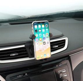 img 1 attached to 📱 Adjustable Air Vent Phone Holder for Rogue Nissan - BEHAVE Car Mount for iPhone 6-11, Samsung, and Smartphone 4-6.5 Inches - Compatible with Rogue Nissan 2017-2018