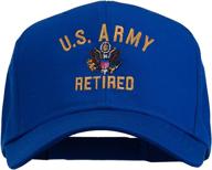 🧢 us army retired military embroidered cap - available at e4hats.com logo