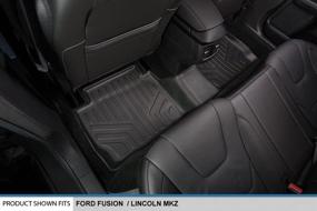 img 3 attached to 🔲 Black MAXLINER Floor Mats for 2013-2020 Ford Fusion/Lincoln MKZ - 2nd Row Liner