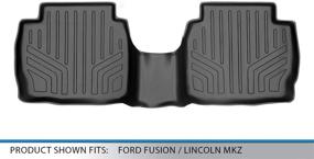 img 2 attached to 🔲 Black MAXLINER Floor Mats for 2013-2020 Ford Fusion/Lincoln MKZ - 2nd Row Liner