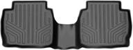 🔲 black maxliner floor mats for 2013-2020 ford fusion/lincoln mkz - 2nd row liner logo