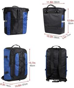 img 3 attached to 3-in-1 Huntvp Bike Pannier Bag: 🚲 Rear Rack Bag for Cycling with Rain Cover