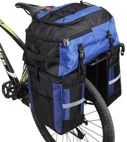 img 4 attached to 3-in-1 Huntvp Bike Pannier Bag: 🚲 Rear Rack Bag for Cycling with Rain Cover