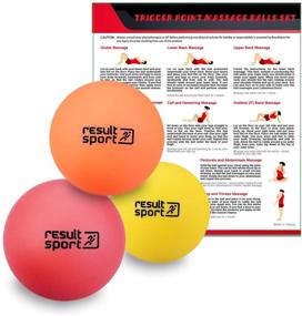 img 3 attached to 🟡 ResultSport Deep Point Massage Ball Set - Pack of 3 (Hard/Medium/Firm) for Stress Relief, Reflexology, Myofascial Release, Exercise, Lacrosse