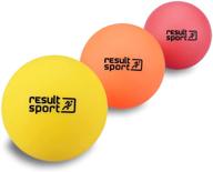 🟡 resultsport deep point massage ball set - pack of 3 (hard/medium/firm) for stress relief, reflexology, myofascial release, exercise, lacrosse logo