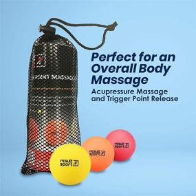 img 1 attached to 🟡 ResultSport Deep Point Massage Ball Set - Pack of 3 (Hard/Medium/Firm) for Stress Relief, Reflexology, Myofascial Release, Exercise, Lacrosse