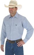 👕 men's clothing and shirts: wrangler western shirt with a stylish washed finish logo