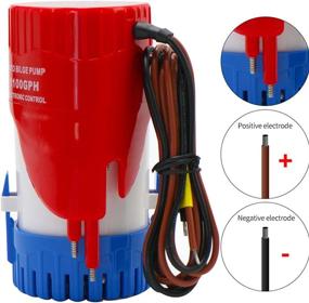 img 3 attached to Efficient MAKERELE Auto Bilge Pump: 1100GPH Submersible Boat Water 🚤 Pump (12V) with Electronic Switch & 1 1/8 inch Outlet Diameter