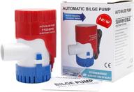 efficient makerele auto bilge pump: 1100gph submersible boat water 🚤 pump (12v) with electronic switch & 1 1/8 inch outlet diameter логотип