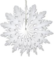 ❄️ beistle white 15-inch tissue paper snowflake - premium quality delicate party decoration logo