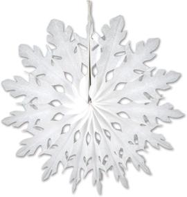 img 2 attached to ❄️ Beistle White 15-Inch Tissue Paper Snowflake - Premium Quality Delicate Party Decoration