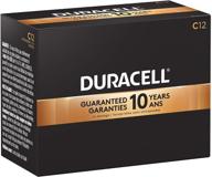 🔋 прочные батарейки duracell - марка coppertop c щелочные батарейки: долговечные универсальные батарейки с для дома и бизнеса - упаковка из 12 штук, с возможностью повторного закрытия. логотип