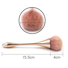 img 2 attached to 💄 Super Large Mineral Powder Brush: All-in-One Makeup Tool for an Effortless Glam Look in Rose Gold Color