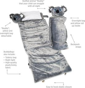 img 2 attached to BuddyBagz: The Ultimate All-in-One Sleeping Bag & Travel Kit for Kids - Including Stuffed Animal, Pillow, Sleeping Bag & Overnight Bag!