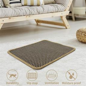 img 1 attached to 🐱 MARUNDA Cat Scratcher Mat - Natural Sisal Scratch Pad to Protect Carpets and Sofas