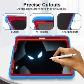 img 1 attached to 📱 Grifobes iPad Air 4th Gen Case 2020, Heavy Duty Shockproof Rugged Case with Apple Pencil Holder for iPad 10.9" Air 4