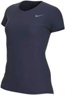 stylish and comfortable: nike women's short sleeve legend t - discover the perfect fit! logo