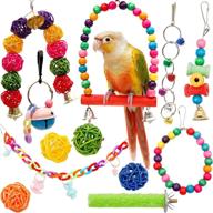 🐦 entertain your feathered friends: youngever 12 packs bird swing toy for parrots, finches, macaws, cockatiels logo
