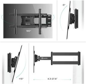 img 2 attached to ONKRON Full Motion Articulating Long Arm TV Wall Mount Bracket for 39” – 60 Inch LED LCD Plasma Flat Screen TV with Tilt Swivel, 150 lbs Loading Capacity (M7L)