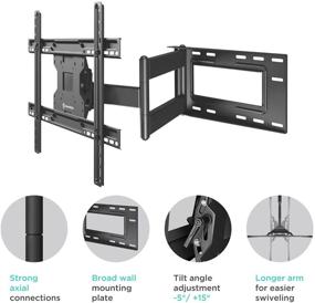 img 1 attached to ONKRON Full Motion Articulating Long Arm TV Wall Mount Bracket for 39” – 60 Inch LED LCD Plasma Flat Screen TV with Tilt Swivel, 150 lbs Loading Capacity (M7L)