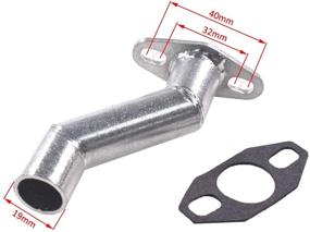 img 3 attached to 🔧 Upgraded Silver Offset Intake Manifold and Gasket for 49cc 66cc 80cc Motorized Bikes - Enhancing Motorised Bicycle Performance