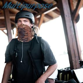 img 2 attached to 🧣 Versatile Neck Gaiter & Face Bandana Mask: The Ultimate Multi-functional Headwear for Men and Women