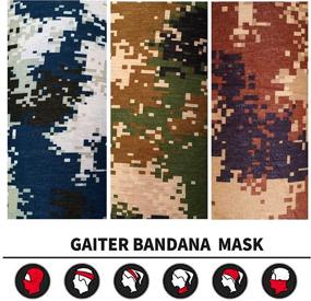 img 1 attached to 🧣 Versatile Neck Gaiter & Face Bandana Mask: The Ultimate Multi-functional Headwear for Men and Women