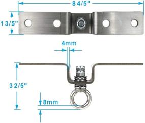 img 1 attached to Stainless Steel Swing Hangers Ceiling Wall Mount 🔩 - Qualward Heavy Bag Hanger Bracket for Wood Beam