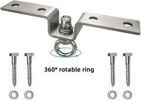 img 3 attached to Stainless Steel Swing Hangers Ceiling Wall Mount 🔩 - Qualward Heavy Bag Hanger Bracket for Wood Beam