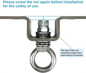 img 2 attached to Stainless Steel Swing Hangers Ceiling Wall Mount 🔩 - Qualward Heavy Bag Hanger Bracket for Wood Beam